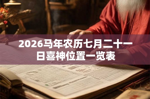 2026马年农历七月二十一日喜神位置一览表