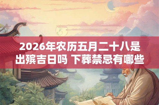 2026年农历五月二十八是出殡吉日吗 下葬禁忌有哪些