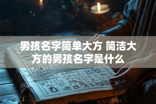 男孩名字简单大方 简洁大方的男孩名字是什么