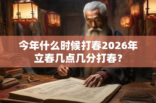 今年什么时候打春2026年立春几点几分打春? 今年什么时候打春2026年立春几点几分打春?