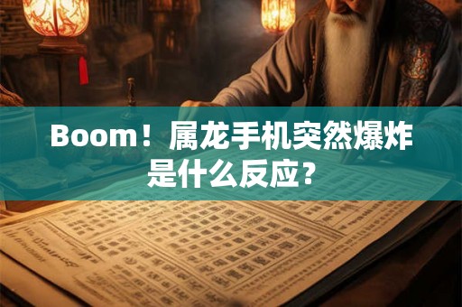 Boom!属龙手机突然爆炸是什么反应? Boom!属龙手机突然爆炸是什么反应?