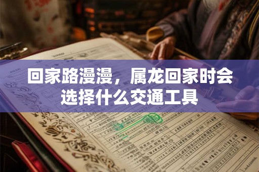 回家路漫漫，属龙回家时会选择什么交通工具
