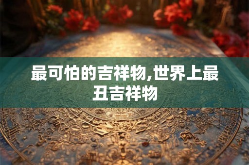 最可怕的吉祥物,世界上最丑吉祥物