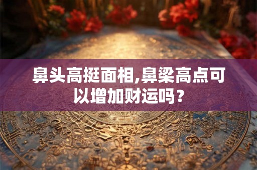 鼻头高挺面相,鼻梁高点可以增加财运吗？