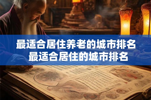 最适合居住养老的城市排名  最适合居住的城市排名