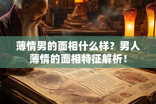薄情男的面相什么样？男人薄情的面相特征解析！