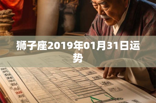 狮子座2019年01月31日运势 狮子座2019年01月31日运势