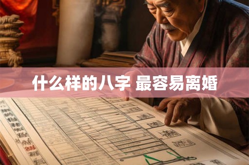 什么样的八字 最容易离婚