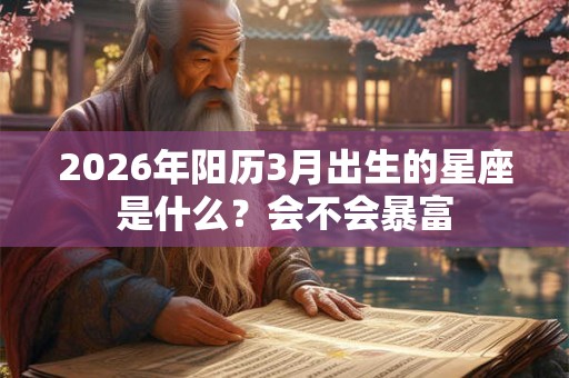 2026年阳历3月出生的星座是什么？会不会暴富