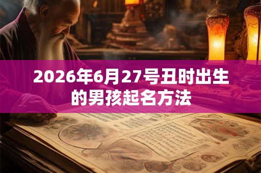 2026年6月27号丑时出生的男孩起名方法 2026年6月27号丑时出生的男孩起名方法