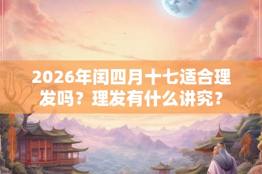 2026年闰四月十七适合理发吗？理发有什么讲究？
