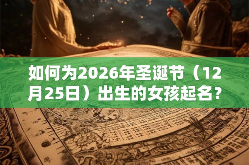 如何为2026年圣诞节（12月25日）出生的女孩起名？
