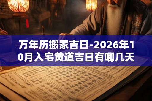 万年历搬家吉日-2026年10月入宅黄道吉日有哪几天 万年历搬家吉日-2026年10月入宅黄道吉日有哪几天
