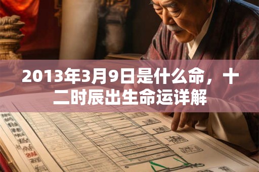 2013年3月9日是什么命,十二时辰出生命运详解 2013年3月9日是什么命,十二时辰出生命运详解