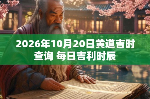 2026年10月20日黄道吉时查询 每日吉利时辰 2026年10月20日黄道吉时查询 每日吉利时辰