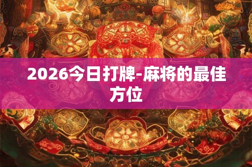 2026今日打牌-麻将的最佳方位