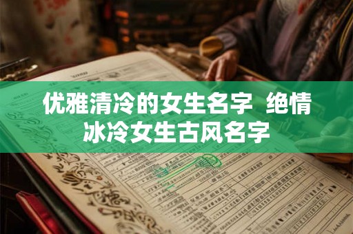 优雅清冷的女生名字  绝情冰冷女生古风名字