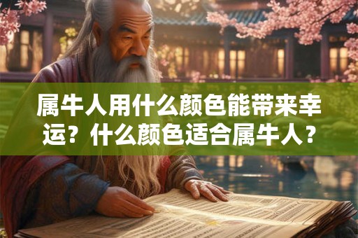 属牛人用什么颜色能带来幸运？什么颜色适合属牛人？