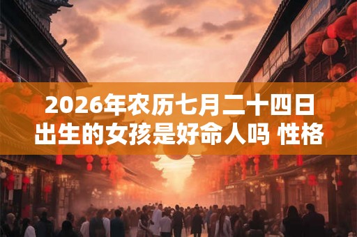 2026年农历七月二十四日出生的女孩是好命人吗 性格好吗