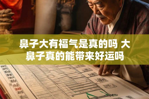 鼻子大有福气是真的吗 大鼻子真的能带来好运吗