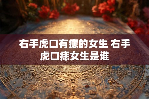 右手虎口有痣的女生 右手虎口痣女生是谁