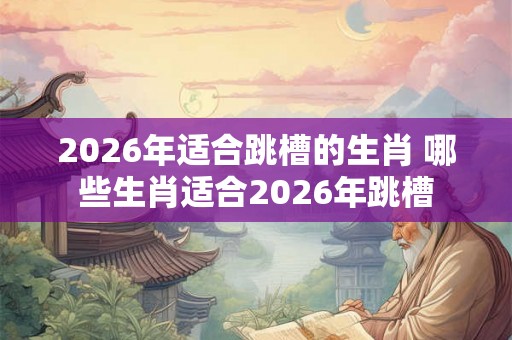 2026年适合跳槽的生肖 哪些生肖适合2026年跳槽