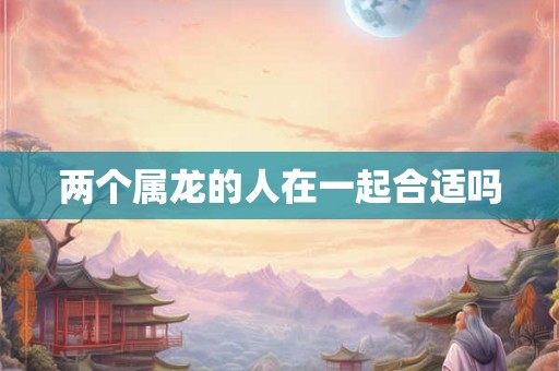 两个属龙的人在一起合适吗