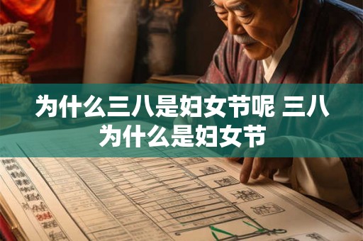为什么三八是妇女节呢 三八为什么是妇女节