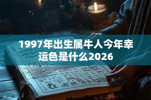 1997年出生属牛人今年幸运色是什么2026