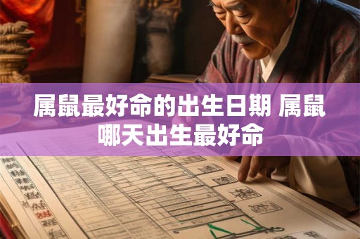 属鼠最好命的出生日期 属鼠哪天出生最好命