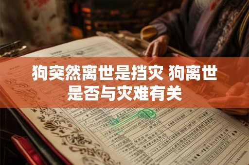 狗突然离世是挡灾 狗离世是否与灾难有关