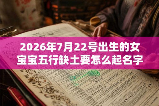 2026年7月22号出生的女宝宝五行缺土要怎么起名字