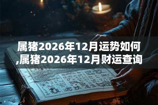 属猪2026年12月运势如何,属猪2026年12月财运查询
