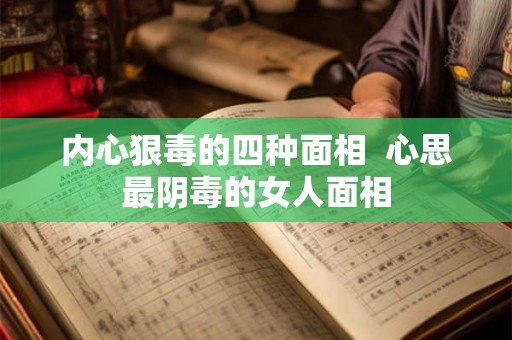 内心狠毒的四种面相  心思最阴毒的女人面相