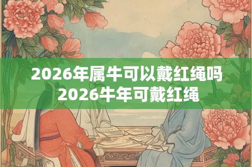 2026年属牛可以戴红绳吗 2026牛年可戴红绳