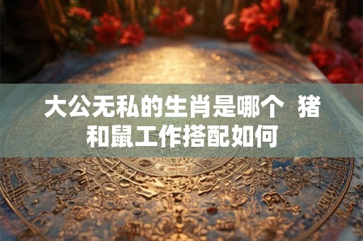 大公无私的生肖是哪个  猪和鼠工作搭配如何