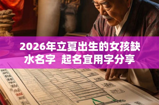 2026年立夏出生的女孩缺水名字  起名宜用字分享