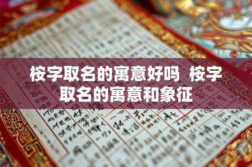 桉字取名的寓意好吗  桉字取名的寓意和象征