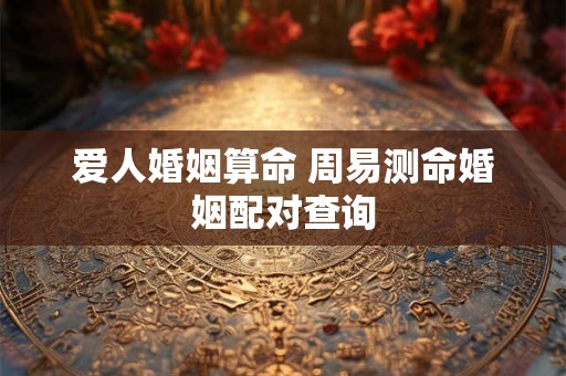 爱人婚姻算命 周易测命婚姻配对查询