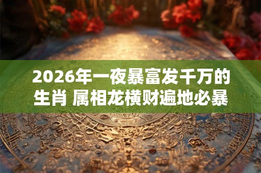 2026年一夜暴富发千万的生肖 属相龙横财遍地必暴富