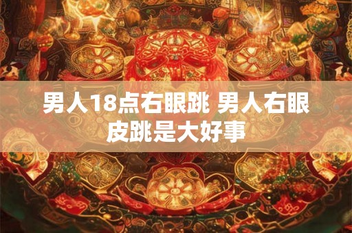 男人18点右眼跳 男人右眼皮跳是大好事