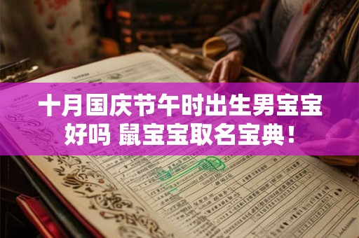 十月国庆节午时出生男宝宝好吗 鼠宝宝取名宝典! 十月国庆节午时出生男宝宝好吗 鼠宝宝取名宝典!