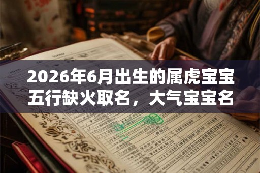 2026年6月出生的属虎宝宝五行缺火取名，大气宝宝名字