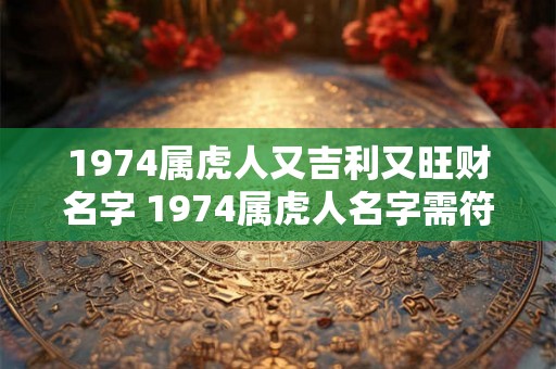 1974属虎人又吉利又旺财名字 1974属虎人名字需符合吉利旺财要求吗