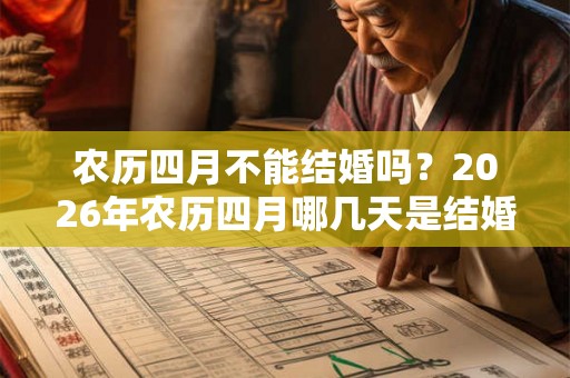 农历四月不能结婚吗？2026年农历四月哪几天是结婚吉日？