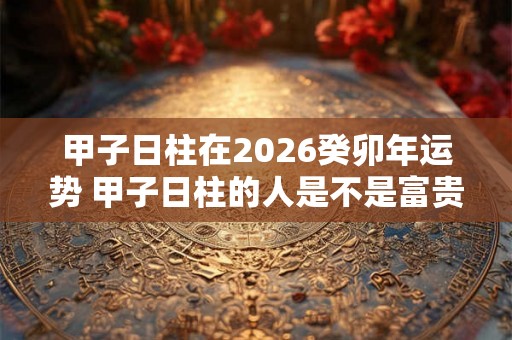 甲子日柱在2026癸卯年运势 甲子日柱的人是不是富贵命