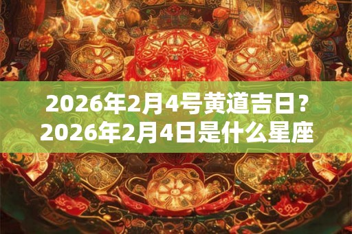 2026年2月4号黄道吉日？2026年2月4日是什么星座？