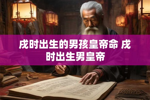 戌时出生的男孩皇帝命 戌时出生男皇帝
