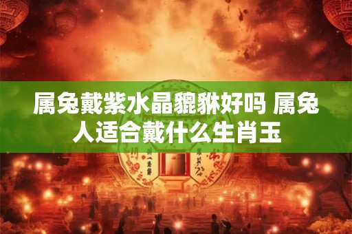 属兔戴紫水晶貔貅好吗 属兔人适合戴什么生肖玉