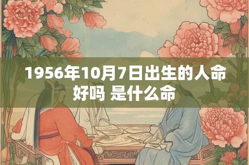 1956年10月7日出生的人命好吗 是什么命 1956年10月7日出生的人命好吗 是什么命